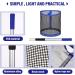 BESPORTBLE Pingpong Ball Retriever - Blue Table Tennis Ball Pick Up Net Bag for Training - Buy Online on GoSupps.com
