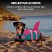 Cit toile Dog Life Jacket - Lightweight & Safe Swimming Vest for Small Medium & Large Dogs - Denim Blue & Pink - Reflective Handle for Water Sports - Buy Online on GoSupps.com