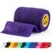 SPORTTAPE Self-Adhesive Football Sock Tape | 7.5cm x 4.5m - Purple | Cohesive Bandage - Pet Bandage Vet Wrap for Dogs & Horses | Compression Bandage Shin Pad Tape & Football Ankle Tape - Single Roll Purple 7.5x450 cm (Pack of 1)
