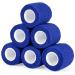 Legal bandage combined self -adhesive 5cm x 4.5m 6 rolls fixing sords self -adhering cohesive bandage for first aid dog veterinary wrapping sport elastic bandage for wrist feet (blue) 6PCs blue