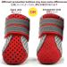 Zunea Dog Boots - Summer Paw Protection Non-Slip Adjustable Reflective Breathable Mesh Heat-Resistant for Hot Asphalt - Size M (4-Pack) - Red - Buy Online on GoSupps.com