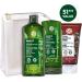 Yves Rocher Stronger and Denser Hair Care Set | For Thin-Looking & Weakened Hair | 4-piece Routine Set with Fortifying Shampoo 300ml Fortifying Conditioner 200ml Light Botanical Leave-in Balm 150ml & Free Pouch | For Thin-looking & Finer Hair with White L - Buy Online on GoSupps.com