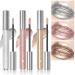 NewBang 3 Colors Metallic All Glitter Liquid Lipstick Set Chameleon Lip Gloss Tint Stain Waterproof Diamond Shimmer Shinning Sparkly Face Eye Glow Moisturizing High Glow Christmas Party Makeup Gift 0.33 Fl Oz (Pack of 3)