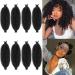 LPARMJIT Springy Afro Twist Hair 8 Packs Prefered Kinky Marley Twist Braid Hair For Soft Butterfly Locs Pre-Fluffed Afro Twist Hair extensions (16inch (Pack of 8) 1b) 16inch (Pack of 8) 1b