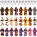 Duufin 24 Pieces Chapstick Holder Halloween Keychain Holder Lipstick Key Ring Holder Chapstick Keychain Holder with 24 Pieces Metal Clip Cords for Chapstick Tracker and Safeguard 24 Halloween Style