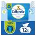 Cottonelle moist toilet paper clean nourishing - micelle water & cotton fragrance biodegradable plastic -free resealable advantage pack 12 x 42 wet wipes