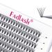Individual Lashes Fadlash Cluster Eyelashes Extension 20 Root 0.07mm D Curl 14mm Single Length Eyelashes Individual Cluster Lashes Self-Application DIY Lashes Extensions 14mm 20D-0.07-D
