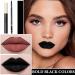 2Pcs Matte Lipstick & Lipliner Set | High Pigmented Black Lip Gloss & Waterproof Lip Stain for Halloween & Goth Makeup - Buy Online on GoSupps.com