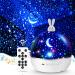 Night light night light starry sky projector children with 15 film night light children night baby music box baby girls bluetooth bedside lamp children lamp children's room decoration baby gift girls rabbit