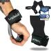 NetroxSports - Power Grips Train aids for bodybuilding weightlifting strength training & fitness - especially developed for heavy weights - Extra strong lifting straps for women & men m black