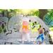 Small Dog Polka Dot Dress with Bow Skirt - Blue & Orange (S Size) - Buy Online on GoSupps.com