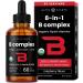 Vitamin B Complex Liquid Drops  B Vitamins Complex Supplement with B1 B2 B3 B6 B7 B9  Methyl B12 Drops for Adults  Kids  Vegan Berry Flavor 2oz  60 Servings  2 Month Supply
