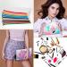 50 Piece Sublimation Blank Canvas Makeup Bags Bulk - DIY Heat Transfer Cosmetic Pouches with Zipper (Mixed Colors 7 x 4.3 Inch) - Buy Online on GoSupps.com