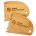 Sand Everywhere Surf Wax Comb - 2 Pack - Bamboo Surf Board Wax Scraper and Wax Remover