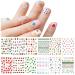 JMEOWIO 12 Sheets Cute Nail Stickers for Kids Nail Art Stickers Decals Self-Adhesive Flower Fruit Nail Supplies Nail Art Design Decoration Accessories