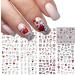 Valentines Day Nail Art Stickers - 36pcs 3D Self-Adhesive Heart Cartoon Decals for Cute Romantic Nail Designs - Red & Black Valentines Nail Supplies - Buy Online on GoSupps.com