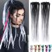 60.96cm braids extensions artificial hair braiding hair crochet synthetic hair hip-hop reggae dreadlock hair parts hair extension 15 piece black to dark gray to silver gray 60.96cm-15 piece black to dark gray to silver gray