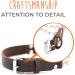 Mighty Paw Leather Martingale Dog Collar | Premium No Pull Training Collar for Dogs - Stainless Steel Chain Cinch - Large, Medium, Small - Brown - Buy Online on GoSupps.com