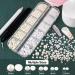 Flat Back Rhinestones & Pearls Kit with Makeup Glue for Nail Art - AB & Clear Gems + White & Beige Pearls - Buy Online on GoSupps.com