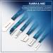 FLAMIA & JABZ FJ Professional Stripping Knife Kit for Dogs & Pets - 6 Piece Set - Right-Handed Stainless Steel Blade - Wooden Handle - Blue - Buy Online on GoSupps.com