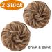 JJStar 2-Piece Hair Part with Rubber Band - Perfect Hair Tie for Updos & Messy Buns | Brown & Blonde Hair Extensions for Women & Girls - Buy Online on GoSupps.com