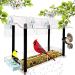 FGXY Window Bird Feeder, Birds House Balcony for Outdoor with Strong Suction Cups Drinking Water Sink Bird Watching Clear Bird Feeder for Window for Wild Bird Small Bird