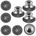 Steel Wool Scrubber with Replacement Pads Set Replaceable Steel Pot Scrubber Non Scratch Steel Dish Scrubber Sturdy Steel Pan Scrubber for Cleaning Pots Pans Grills Sink