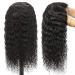 18 Brazilian Virgin Water Wave T-Part Lace Front Wig for Black Women - 150% Density, Pre Plucked, Natural Color - Buy Online on GoSupps.com