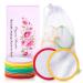 Samtone Reusable Makeup Remover Pads 10 Pack with Laundry Bag and Gift Box – 100% Organic Face Cleansing Reusable Cotton Rounds for Toner, Washable Eco-Friendly Bamboo Cotton Pads with 10 Colors 10Pcs squarebox 10colors