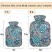 Shop Naanle Paisley Flower Ethno Heat Bottle - Transparent 1L Hot Water Bottle for Bed & Pain Relief | Ideal for Hands & Feet | Heat & Cold Therapy - Buy Online on GoSupps.com