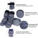 Petloft Anti-Slip Dog Socks - 4 Pack Indoor Slide-Resistant Socks with Adjustable Tape for Small & Medium Dogs Cats & Puppies (3XL Dark Blue Paw) - Buy Online on GoSupps.com