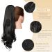 50cm Black Curly Ponytail Extensions - Gairyan Synthetic Hair Claw Clip-In Braid for Women - Buy Online on GoSupps.com