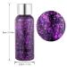 Body Glitter Gel - Long Lasting Purple Chunky Liquid Glitter for Festivals & DIY Arts Crafts - Buy Online on GoSupps.com