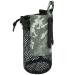 Bassdash tactical moll water bottle bag with carabiner foldable mesh bottle holder for travel fishing hunt hiking outdoor activities jungle camouflage camouflage pattern