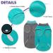 Cyeollo 2 Pack Fleece Dog Sweater Vest with Reflective Stripe - Teal & Grey - For Small, Medium, Large Dogs - Buy Online on GoSupps.com