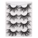 Pleell 25MM Mink Fluffy Wispy False Eyelashes - 4 Pairs Dramatic Long Volume 3D Wispy Volume - Buy Online on GoSupps.com