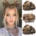 olacare 2PC Claw Clip in Hair Bun Messy Fake Hair Buns Extensions Clip in Donut Chignon Synthetic bun in Hairpieces Updo Brown Ballet Bun for Women Grils 106