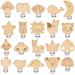 20 Pieces Wood Pacifier Clips Toy Suspender Clips Charm DIY Pacifier Holder Clips for Baby Toddler Teething Grasping Pacifier Chain Accessory