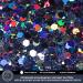 LEOBRO Black Glitter Holographic Chunky Glitter 160G/5.64OZ Glitter Craft Glitter for Resin Metallic Iridescent Chunky Fine Glitter Sequin Flake Bulk Nail Glitter for Makeup Body Epoxy Tumblers - Buy Online on GoSupps.com