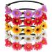 Sibba 5PCS Daisy Flower Headband Floral Garland Crown Hair Wreath Boho Girl Women Fairy Headpiece Soft Hair Bands Fashion for Bridal Wedding Festival Party Photo Props Baby Shower Costume Accessories