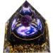 MXiiXM Orgone Pyramid - Amethyst Crystal Ball Protection Energy Generator for Stress Relief and Meditation - Buy Online on GoSupps.com
