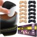 12 Pieces of Extra Soft Heel Pads, Strong Self-Adhesive Heel Cushion Heel Grips for Women and Men Shoes, Prevent Blisters, Cuts, Slipping, and Pain, Shoes Too Big Inserts in Black and Nude Nude/Black (12 Pack) 6 Pair (Pack of 1)