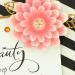 Shop Hallmark Mother's Day Card - Floral Beauty with Black & Ivory Stripes | International Shipping Available - Buy Online on GoSupps.com