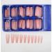 Nude Pink Long Coffin False Nails - 100pc Colored Acrylic Tips for Women & Girls | Press on Ballerina Shape Manicure DIY - Buy Online on GoSupps.com