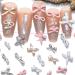 3D Bow Nail Charms 24PCS Gold Silver Pink White Bow Tie Pearl Nail Art Charms Nail Rhinestones Gems Nail Art Bows for Nail Art Design Decorations DIY Crafts Jewelry Accessories (Pattern A) - Buy Online on GoSupps.com
