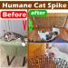 Cat Scat Spike Mat - ELEFOCUS 6.5ft Pet Deterrent Spikes Scat Mat with Garden Staples & Zip Ties for Garden Fence Indoor Furniture 78"x11" Black  - Buy Online on GoSupps.com