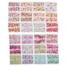 Nail Sticker 24 Sheets/Set Nail Art Stickers Strips Self-Adhesive Mix Color Manicure Decals Kit Flower Manicure Accessory Decoration for Girls and Women