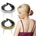 French Banana Comb Hair Clip Combs Hair Bun Clip for Women Girls Champagne + White Gold + White