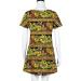 2022 Women's Casual Crewneck Tshirt Dress - Yellow Large, Tropical Print Boho Beach Sundress - Buy Online on GoSupps.com