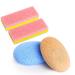 Foot Pumice Stone for Feet Set Includes 2 PCS Pedicure Glass Stone for Heavy Callused Feet 2 PCS 2 in 1 Foot Scrubber Sponge for Hard Dead Skin Callus Remover